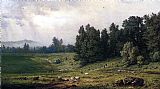George Inness Famous Paintings - Landscape with Sheep
